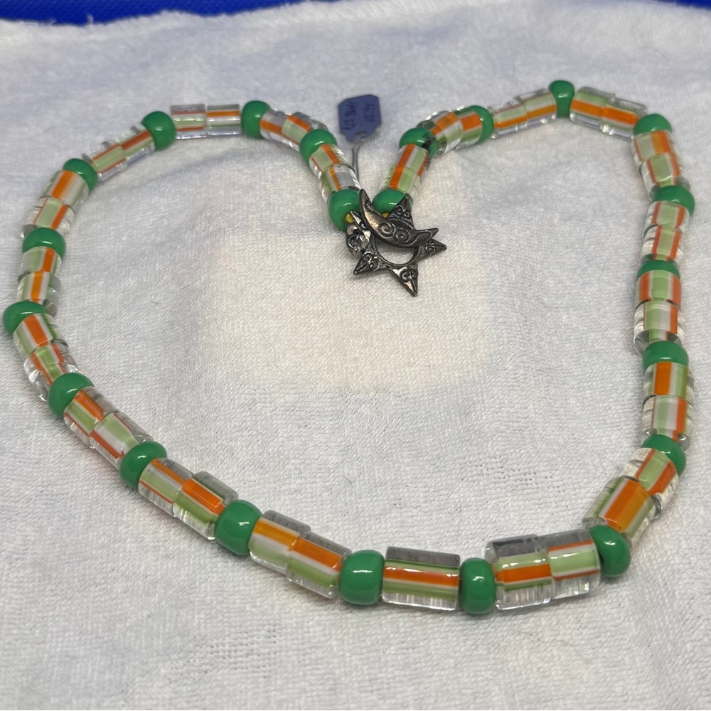 Colorful Beaded Necklace with Star Pendant